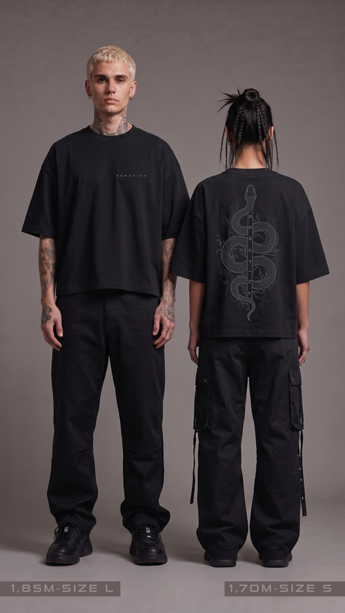 001 Boxy Tee Black
